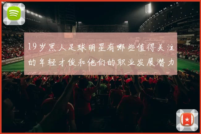 19岁黑人足球明星有哪些值得关注的年轻才俊和他们的职业发展潜力